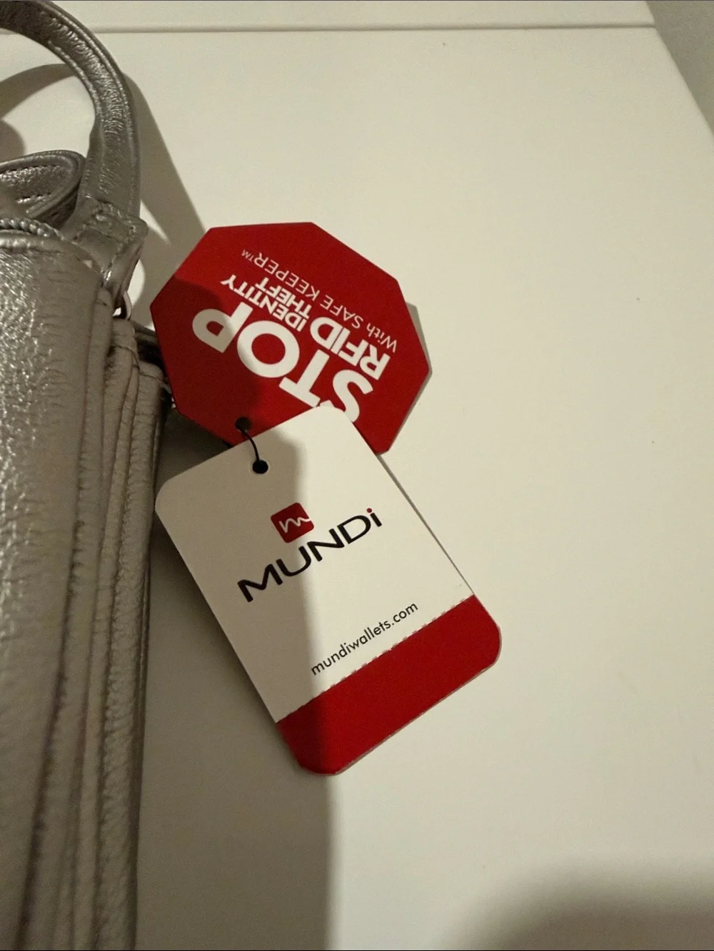 Mindi Women's Safekeeper Pewter Crossbody Purse  NWT